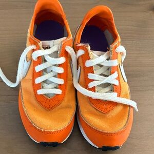 Nike Kids Bright Orange Sneakers retro Minecraft